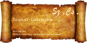 Szalai Csinszka névjegykártya